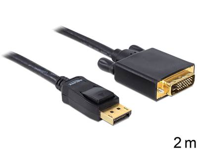 Câble Displayport 1.2 mâle > DVI 24+2 mâle passif 2 m noir