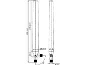 Antenne WLAN 802.11 ac/a/h/b/g/n RP-SMA mâle 5,5 - 9 dBi omnidirectionnelle avec jonction inclinable