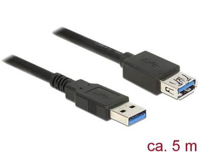 Câble d'extension USB 3.0 Type-A mâle > USB 3.0 Type-A femelle 5,0 m noir