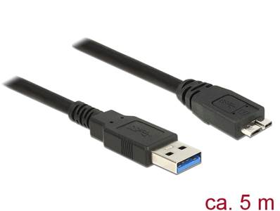 Câble USB 3.0 Type-A mâle > USB 3.0 Type Micro-B mâle 5,0 m noir