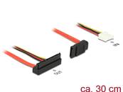 Câble SATA 6 Gb/s à 7 broches femelle + alimentation à 4 broches femelle pour disquette (5 V + 12 V)