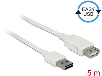 Câble d'extension EASY-USB 2.0 Type-A mâle > USB 2.0 Type-A femelle blanc 5 m