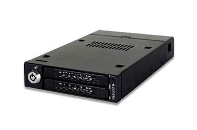 Rack amovible 3,5" en métal pour 2 x disque dur 2,5" SATA avec RAID