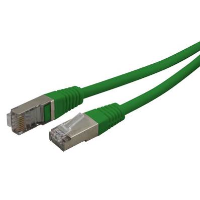 Câble réseau RJ45 blindé ADSL 2.0m Cat.5e vert