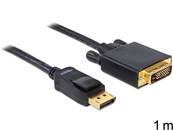 Câble Displayport 1.1 mâle > DVI 24+1 mâle passif 1 m noir