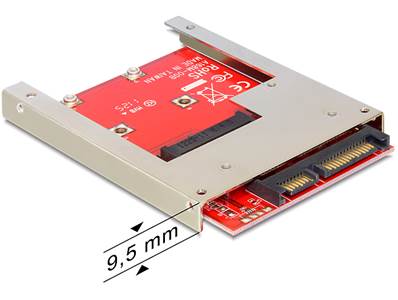 Convertisseur 2.5" SATA 22 broches > 1 x mSATA - 9,5 mm