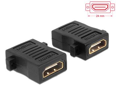 Adaptateur HDMI-A femelle > HDMI-A femelle avec trou de vis