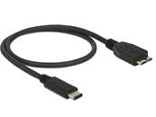 Câble SuperSpeed USB 10 Gbps (USB 3.1, Gen 2) USB Type-C™ mâle > USB type Micro-B mâle 0,5 m noir