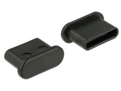 Capot noir pour USB Type-C™ femelle sans prise, 10 pièces