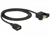 Câble USB 2.0 Type-A femelle > USB 2.0 Type-A femelle à montage sur panneau 1 m