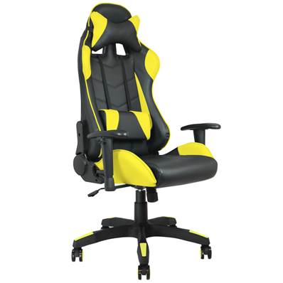 Fauteuil de bureau baquet RACING noir et jaune