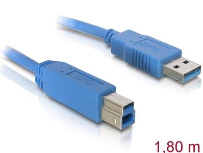 Câble USB 3.0 type-A mâle > USB 3.0 type-B mâle 2,0 m bleu