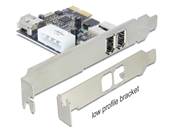 Carte PCI Express > 2 x externe / 1 x interne FireWire A