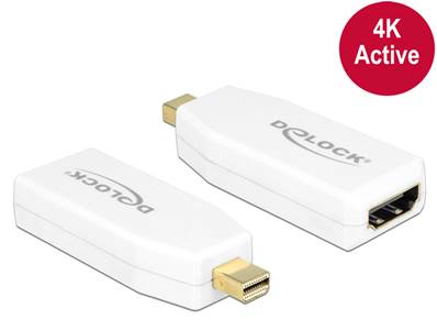 Adaptateur mini Displayport 1.2 mâle > HDMI femelle 4K actif blanc
