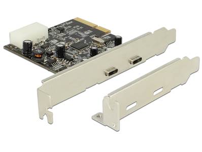 Carte PCI Express x4 > 2 x externes SuperSpeed USB 10 Gbps (USB 3.1 Gen 2) USB Type-C™ femelle