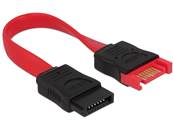 Câble d'extension SATA 6 Gb/s mâle > SATA femelle 10 cm rouge