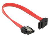 Câble SATA 6 Gb/s mâle droit > SATA mâle coudé vers le haut 20 cm métal rouge