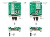 Convertisseur SATA / USB 3.1 Type-B femelle > Emplacement M.2 / mSATA