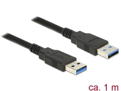 Câble USB 3.0 Type-A mâle > USB 3.0 Type-A mâle 1,0 m noir