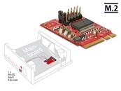 Convertisseur M.2 clés A+E mâle > 1 x Serial RS-232 mâle