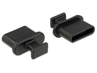 Capot noir pour USB Type-C™ femelle avec prise 10 pièces