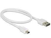Câble EASY-USB 2.0 Type-A mâle > USB 2.0 Type Mini-B mâle 0,5 m blanc