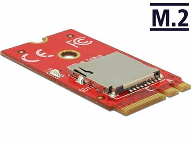 Adaptateur M.2 Key A+E > 1 x fente de carte Micro SD