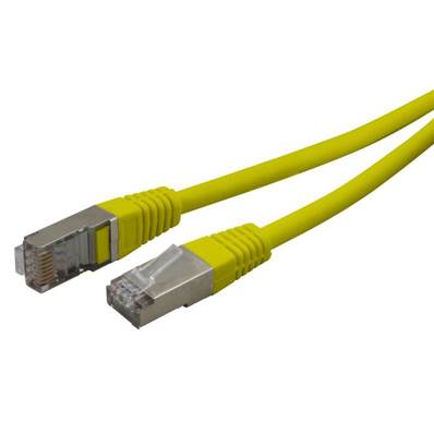 Câble réseau RJ45 blindé ADSL 3.0m Cat.5e jaune