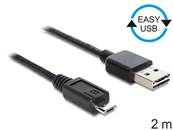 Câble EASY-USB 2.0 Type-A mâle > USB 2.0 Type Micro-B mâle 2 m noir