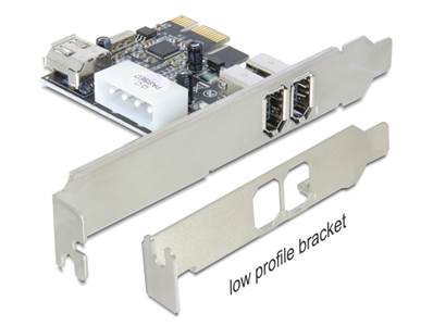 Carte PCI Express > 2 x externe / 1 x interne FireWire A