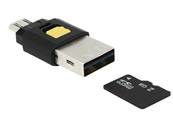 Lecteur de carte Micro USB OTG + USB 2.0 A mâle