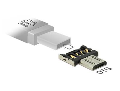 Adaptateur OTG USB Micro-B mâle pour USB type A mâle