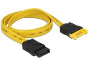 Câble d'extension SATA 6 Gb/s mâle > SATA femelle 50 cm jaune