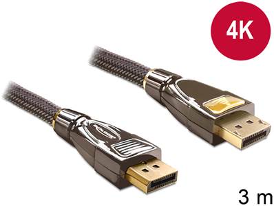 Câble Displayport 1.2 mâle > Displayport mâle 4K 3 m PREMIUM