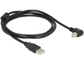 Câble USB 2.0 Type-A mâle > USB 2.0 Type-B mâle coudé 1,5 m noir