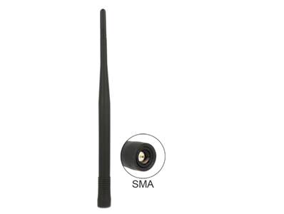 Antenne ISM 169 MHz SMA mâle 0 dBi omnidirectionnelle fixe noire
