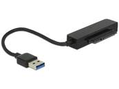 Convertisseur USB 3.0 Type-A mâle > SATA 6 Gb/s 22 broches avec couvercle de protection 2.5"