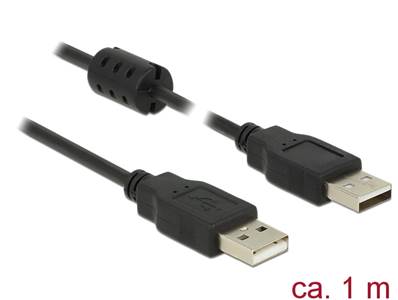 Câble USB 2.0 Type-A mâle > USB 2.0 Type-A mâle 1,0 m noir