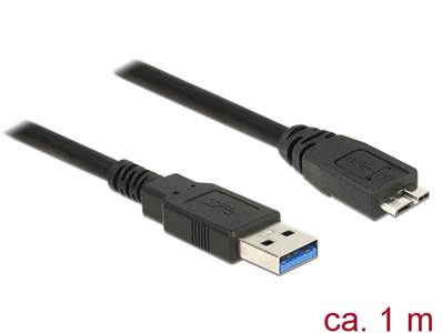 Câble USB 3.0 Type-A mâle > USB 3.0 Type Micro-B mâle 1,0 m noir