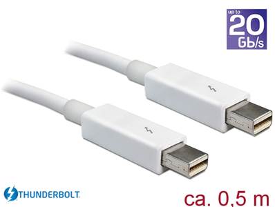 Câble Thunderbolt™ 2 mâle > Thunderbolt™ 2 mâle 0,5 m blanc