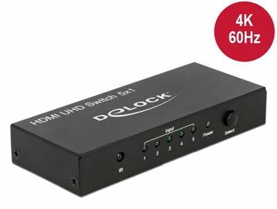 Commutateur HDMI UHD 5 x entrées HDMI > 1 x sortie HDMI 4K