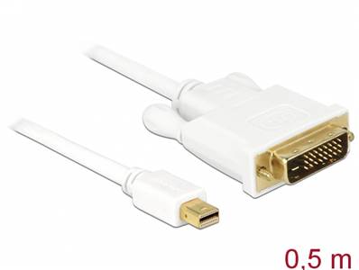 Câble mini Displayport 1.1 mâle > DVI 24+1 mâle 0,5 m