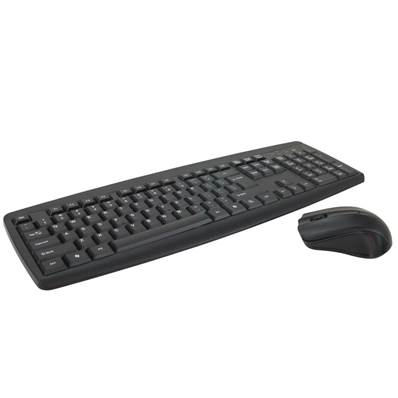 Pack clavier souris sans fils multimédia 2.4 GHz portée 10.00m noir