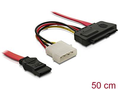 Câble SAS SFF-8482 + Alimentation > 1 x SATA 7 broches 0,5 m