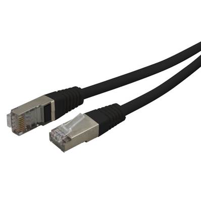 Cable réseau RJ45 Cat6a noir 5.00m