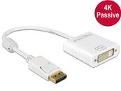 Adaptateur Displayport 1.2 mâle > DVI femelle 4K passif blanc