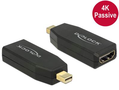 Adaptateur mini Displayport 1.2 mâle > HDMI femelle 4K passif noir