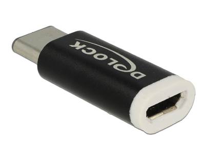 Adaptateur USB 2.0 Micro-B femelle > USB Type-C™ 2.0 mâle (appareil) noir
