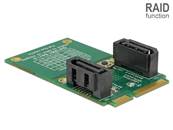 Convertisseur mSATA mâle > 2 x SATA 7 broches mâle avec RAID