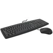 Pack Clavier souris optique noir 1000 Dpi USB